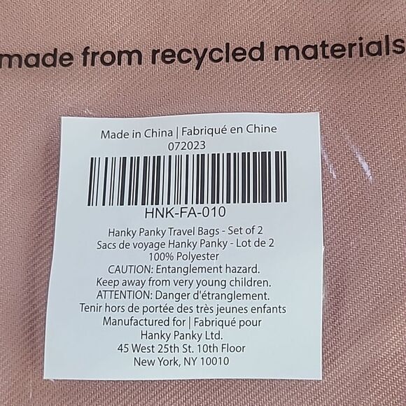 HANKY PANKY Wash & Wear Bags Pink Set of 2 - Picture 5 of 5